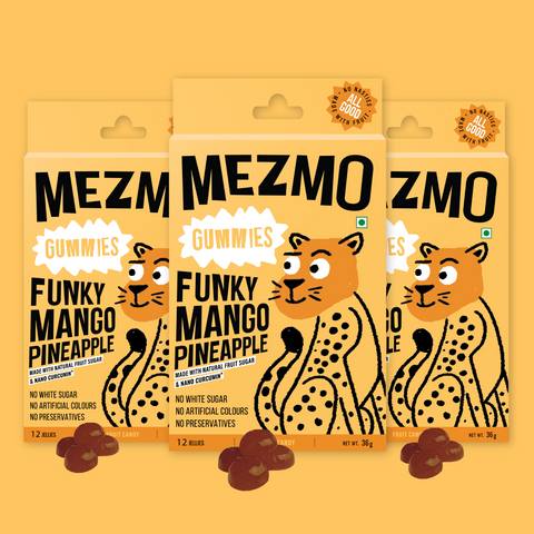 Funky Mango Pineapple Fruit Candy (3 boxes of 12 Soft Candies)