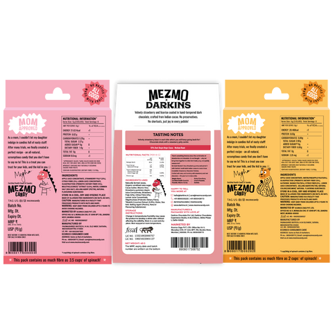 Mezmo Very Chocolate (2 Boxes Of Soft Candies & 1 Box of Chocolate Strawberry Pebble)