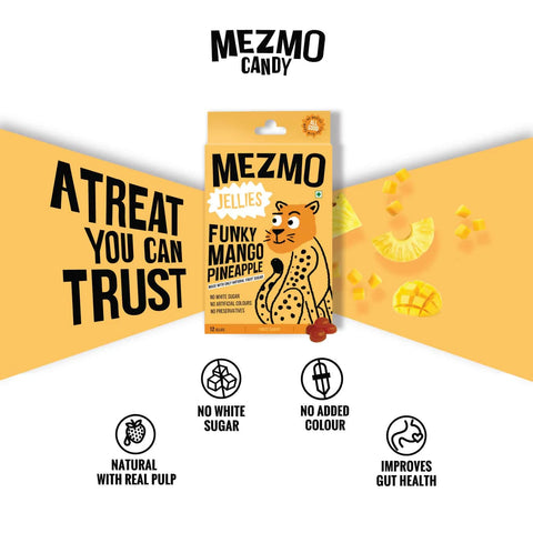 Funky Mango Pineapple Fruit Candy (3 boxes of 12 Soft Candies)